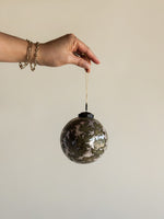 Natural Leaves Glass Ball Ornament