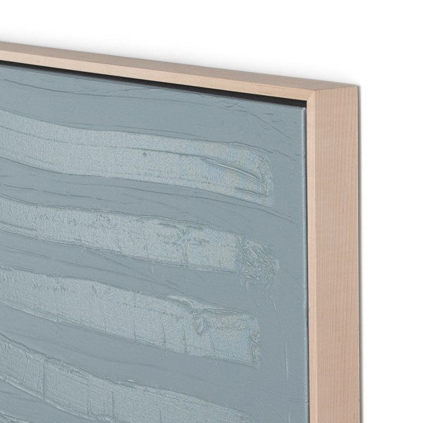 Discover Victoria Holly's exquisite minimalist artworks. Inspired by classic colors and shapes, these captivating plaster-based paintings feature tangible texture. Framed in natural American maple, they enhance any space. Handmade in Austin, Texas, they embody contemporary design and timeless elegance.