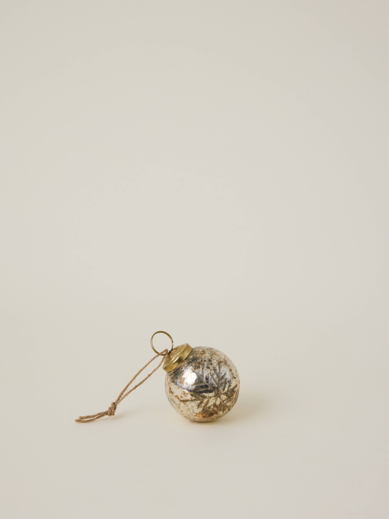 Etched Mercury Glass Ornament