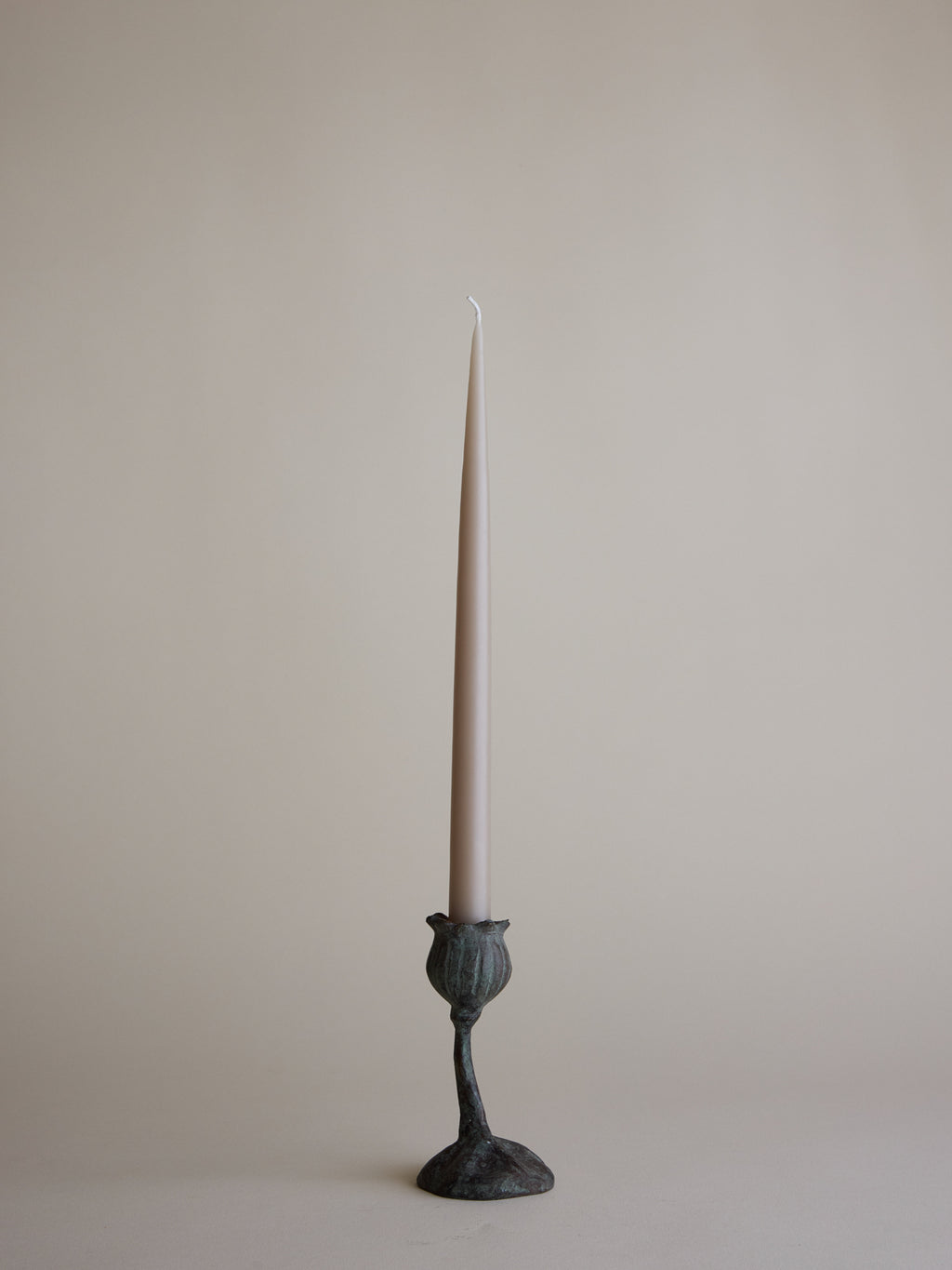 Bronze Poppy Candle Holder