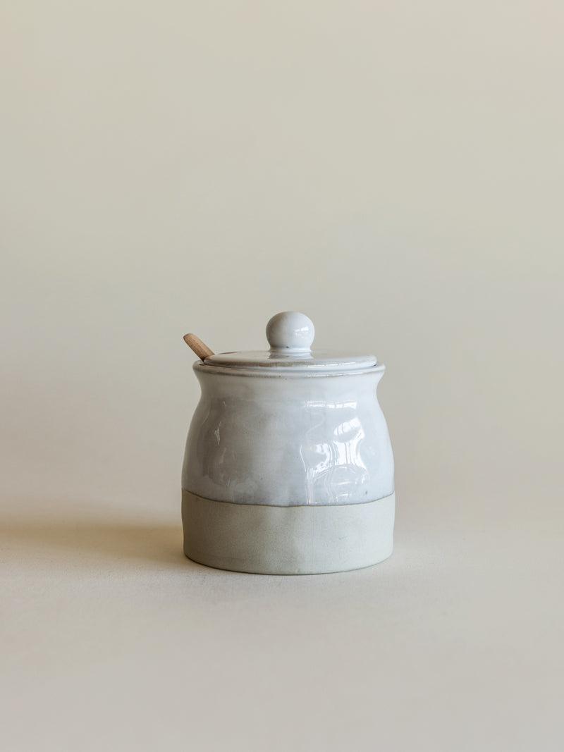 Sugar Pot with Lid and Spoon