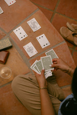 Leather Card Case With Playing Cards