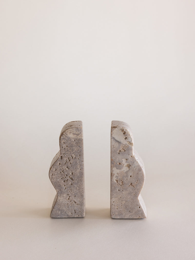 Buena  Travertine Bookends