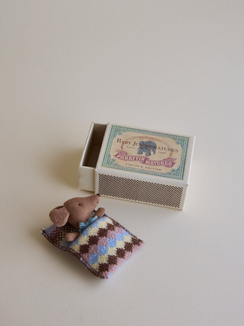 Sleepy Wakey Baby Mouse in Matchbox