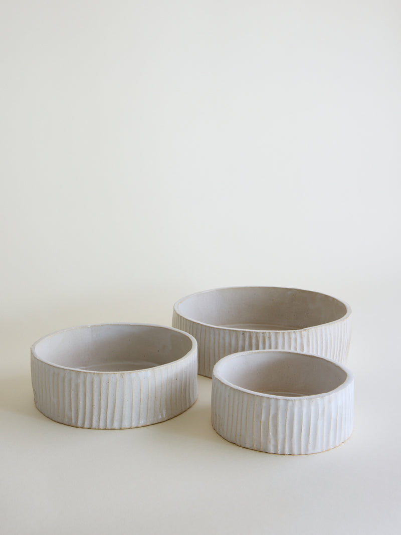 Ribbed Serving Bowls