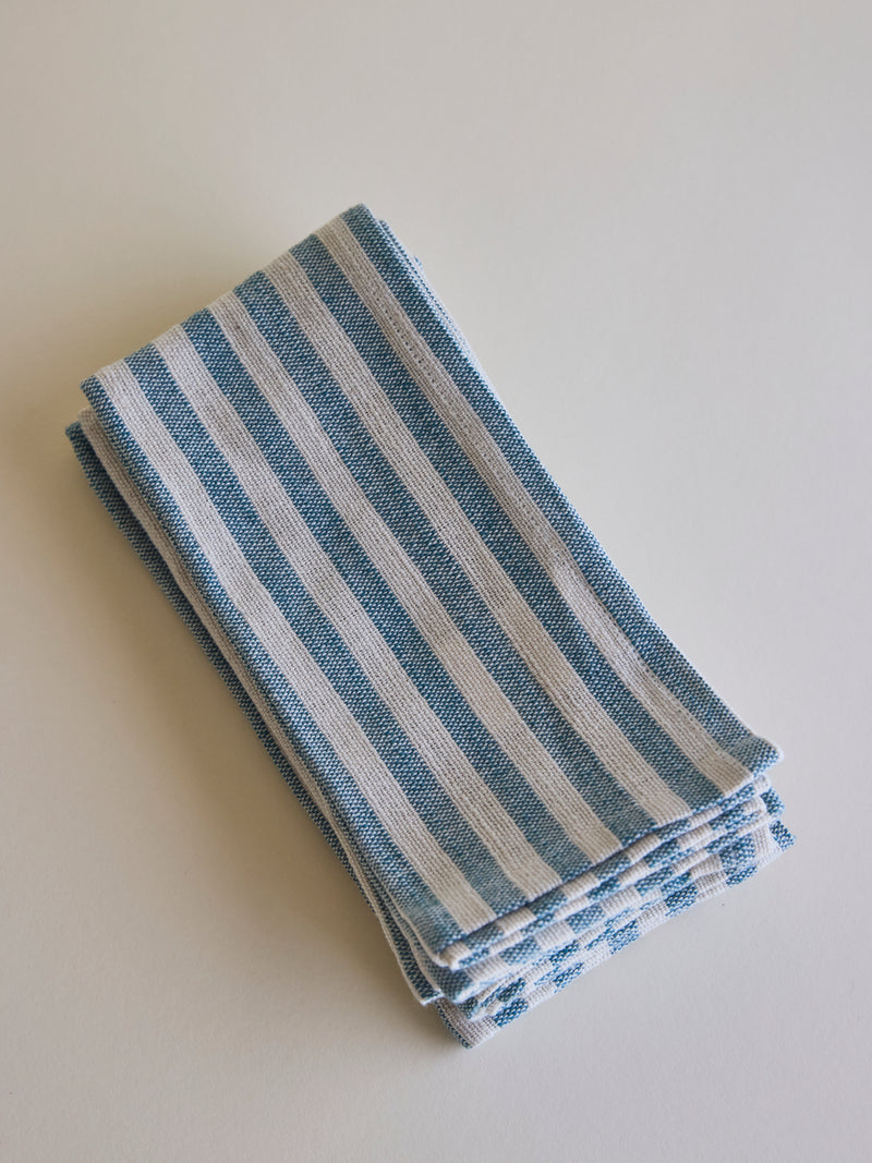 Natural and Blue Napkin Set