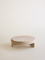 Found Round Wood Pedestal