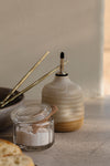 Glass Salt Jar with Wooden Spoon