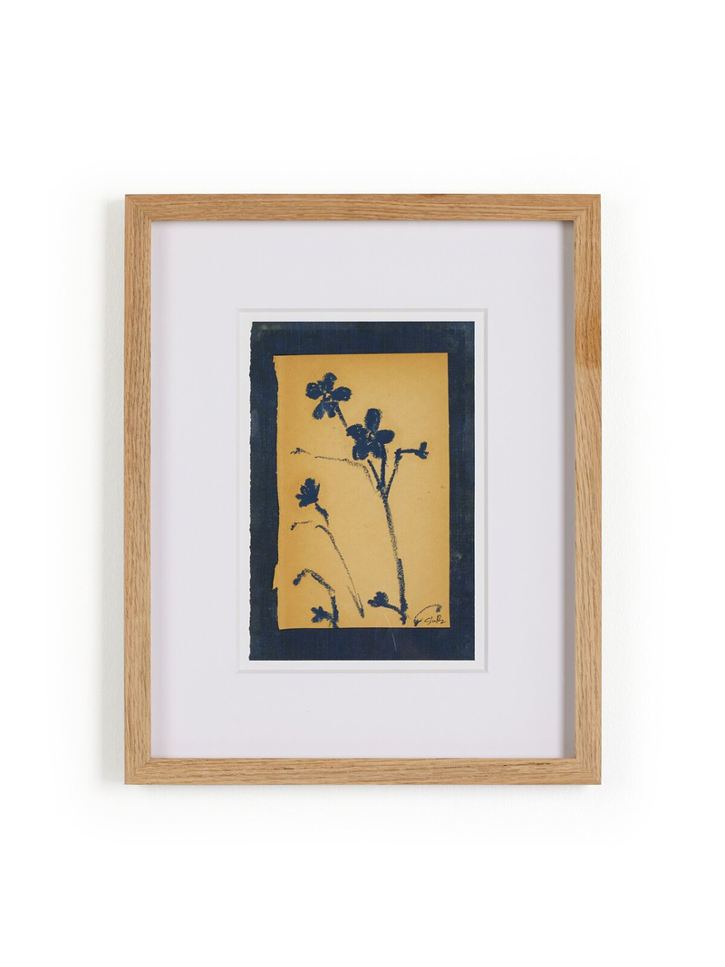 Vintage Blue Daisy by Shaina Page