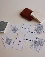 Leather Card Case With Playing Cards