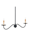 Saxon Black Linear Chandelier