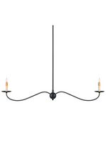 Saxon Black Linear Chandelier