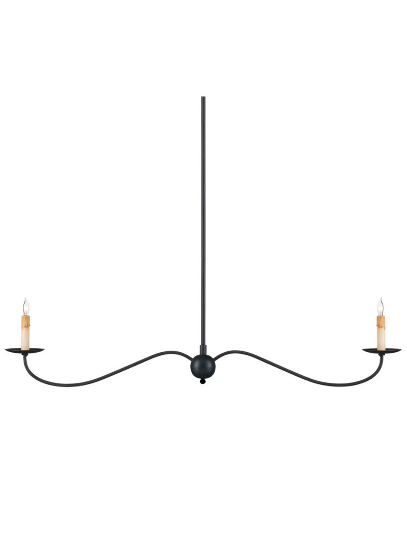 Saxon Black Linear Chandelier