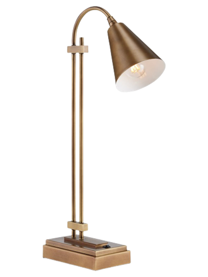 Adnet Brass Desk Lamp