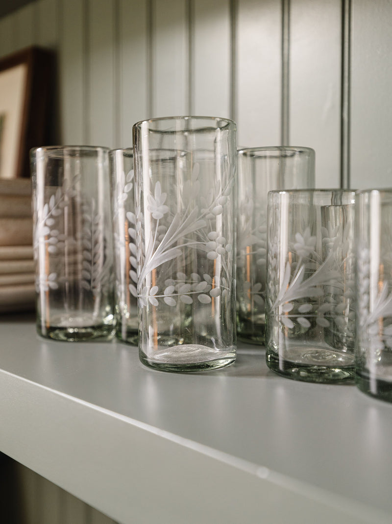 Etched Drinking Glasses