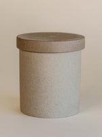 "Bon Series Raw Porcelain Cylindrical Container - Japanese Minimalism Inspired, Sand-Colored, Multi-Purpose Storage"