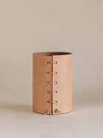 Natural Leather Wrapped Vase
