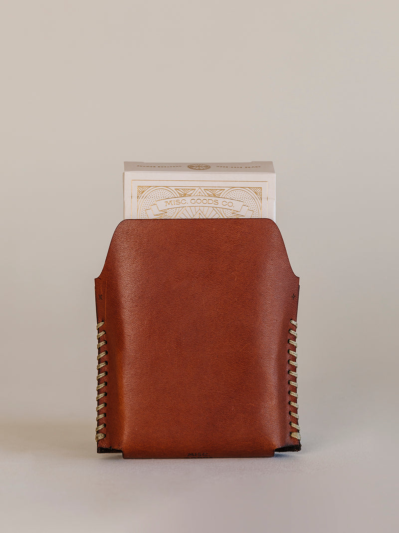 Leather Card Case With Playing Cards