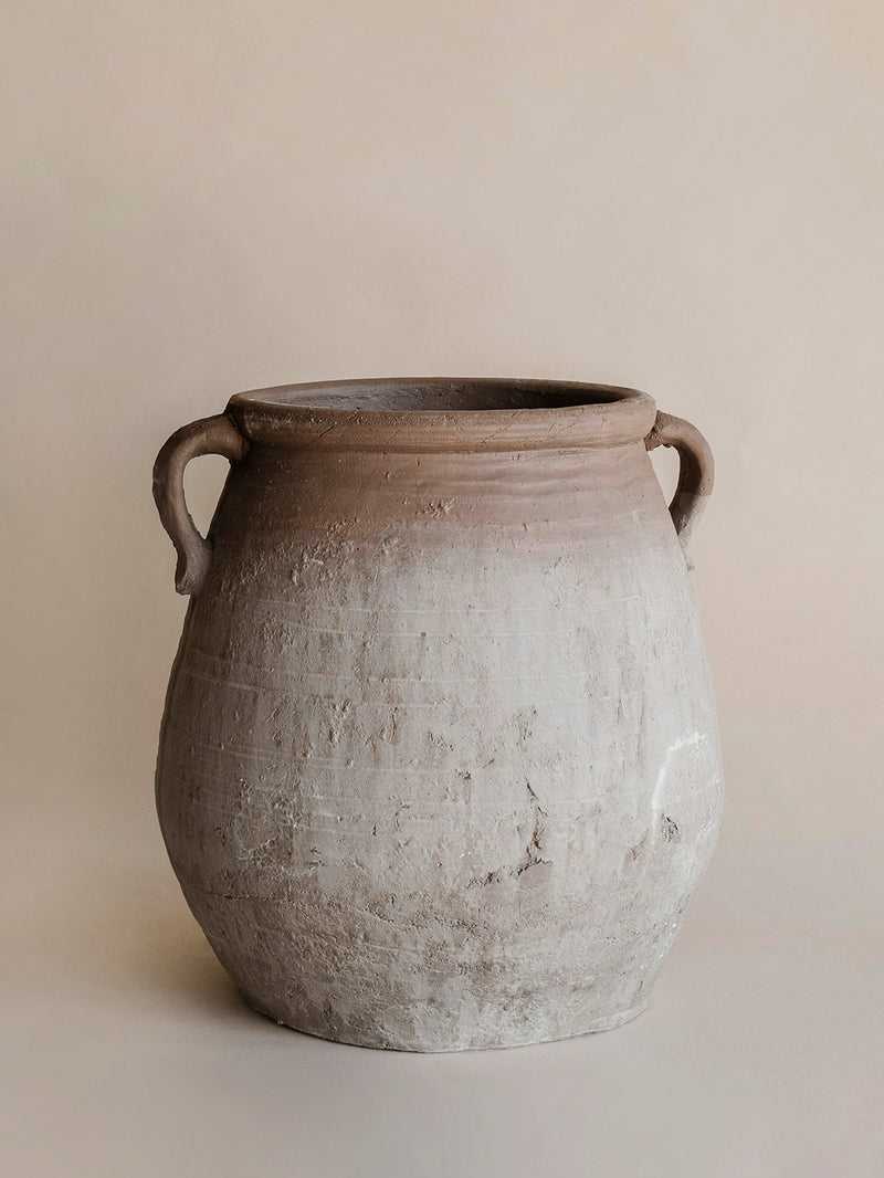 Whitewashed Terracotta Pot